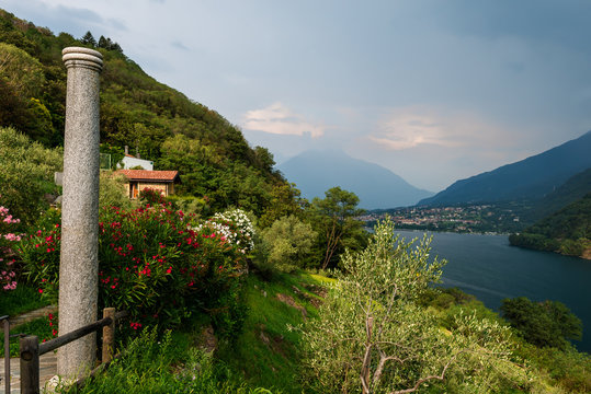 Lake Como. Summer time. European vacation. Alps, Italy.