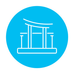 Torii gate line icon.