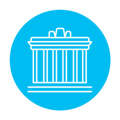 Acropolis of Athens line icon.