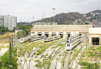 Talleres del ferrocarril en Barcelona