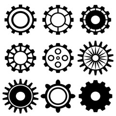 Gears icon vector illustration on white background