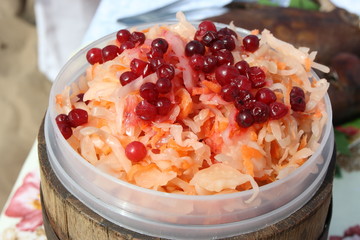 Sauerkraut with cranberries