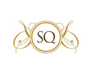 SQ  Luxury Ornament Initial Logo