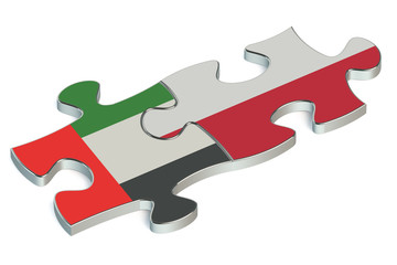 Poland and United Arab Emirates puzzles from flags