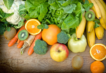 Healthy food - fruits and vegetables