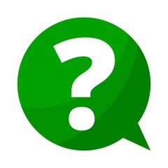 Green bubble question mark