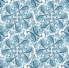 Seamless luxury blue paisley illustration vector