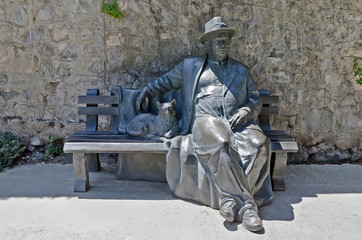 Khrushchev sculpture in the Park in Partenit