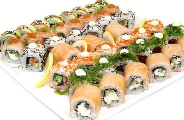 delicious seafood sushi at a Japanese restaurant