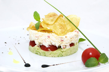 salad with crab