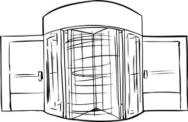 Spinning Revolving Door Outline