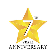 Obraz premium 7th years anniversary star