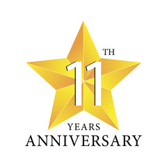 Obraz premium 11th years anniversary star