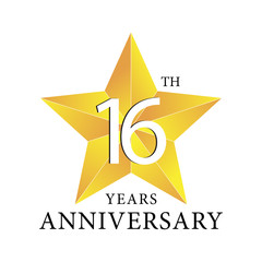 16th years anniversary star