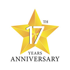 17th years anniversary star