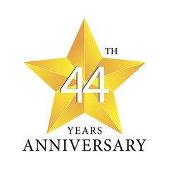 Obraz premium 44th years anniversary star