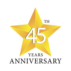 45th years anniversary star