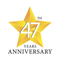 47th years anniversary star