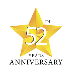 52th years anniversary star