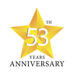 53th years anniversary star