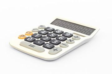 Calculator isolated on white background