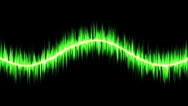 Audio Sound Sine Wave Animation - Loop Green