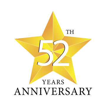 52th years anniversary star
