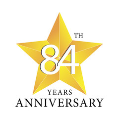 84th years anniversary star