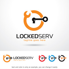 Locked Service Logo Template Design Vector