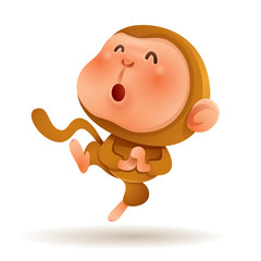 Chinese Zodiac - Monkey. Chinese New Year. Gong xi Gong xi. 
