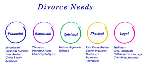 Diagram of Divorce Needs.