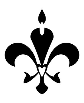 Fleur de Lis symbol. Isolated on white