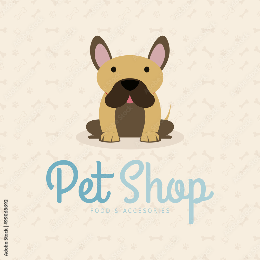 Sticker Pet shop background