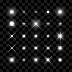 Starburst, stars and sparkles glowing burst - obrazy, fototapety, plakaty