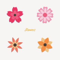 Abstract cute flowers