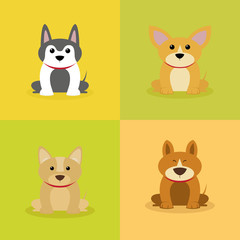 Cute Cartoon Dogs