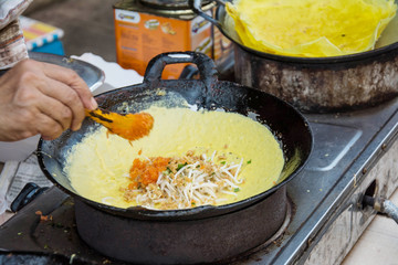 stuffed crispy egg crepe