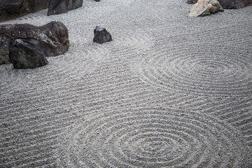 Fototapeta na wymiar japanese zen stone pebble garden texture
