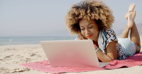 Young Girl Using Computer