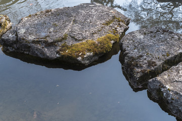 Felsen in Japanischen Zen Garten