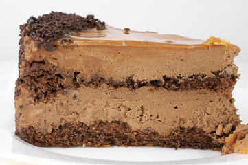 Slice of chocolate cake