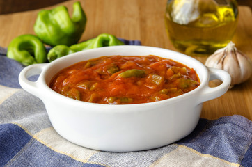 Irish stew in ceramic bowls