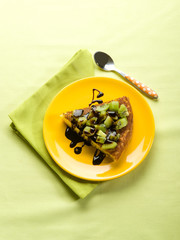 kiwi cake with chocolate