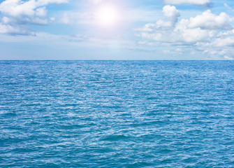 Obraz premium Sea blue sky sun sunlight beautiful