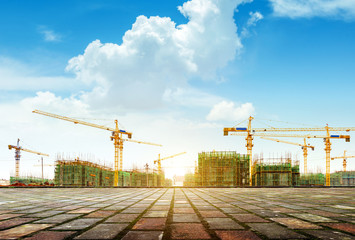 Dense construction site
