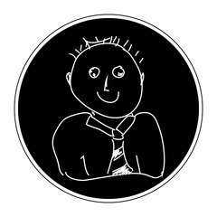 Simple doodle of a man