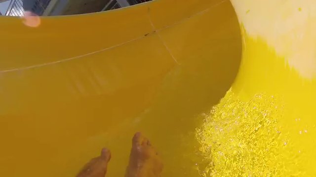 Fun down the water slide