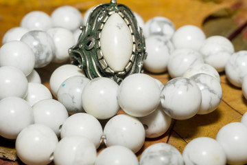 White Turquoise Beads