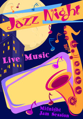 Colorful Jazz Night Poster Design