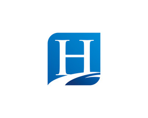 H letter and Path Logo Icon